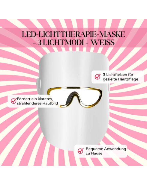 Masque de luminothérapie LED 3 modes de couleur