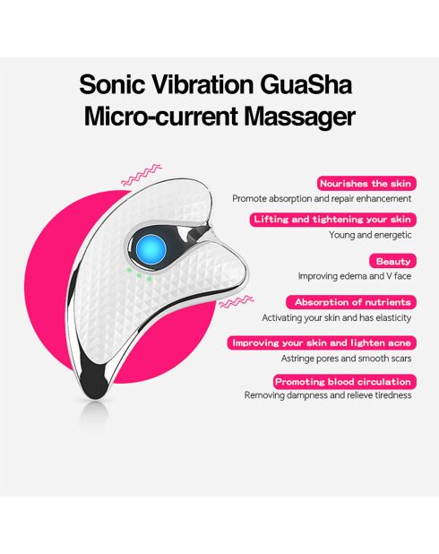 Masajeador de microcorriente con vibración sónica GuaSha