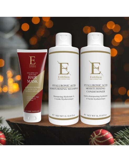 Feuchtigkeitsspendendes Haarpflegeset 1 L und 250 ml (3 Stück)