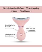 LED-Anti-Aging-System für Hals- und Kieferkontur - (rosa Farbe)