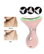 LED-Anti-Aging-System für Hals- und Kieferkontur - (rosa Farbe)