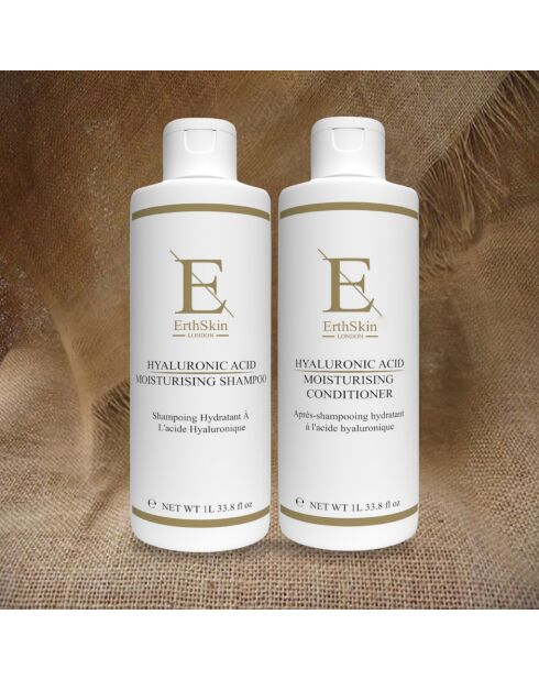 Hydraterende haarverzorgingsset van 1 liter (2 stuks)