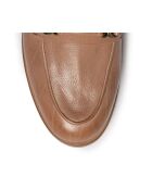 Hellbeige Mokassin-Pantoletten