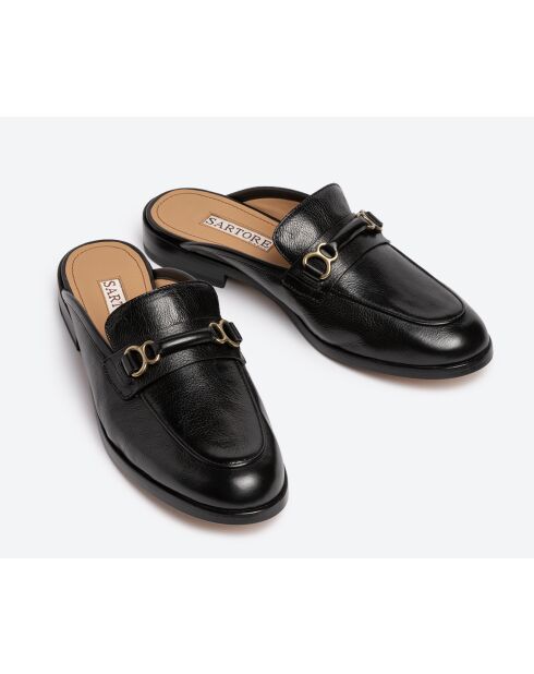 Mules mocassini neri