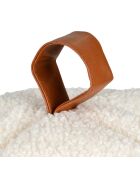 Tenda in lana riccia in poliestere 38*38*h30cm lanosa ecru