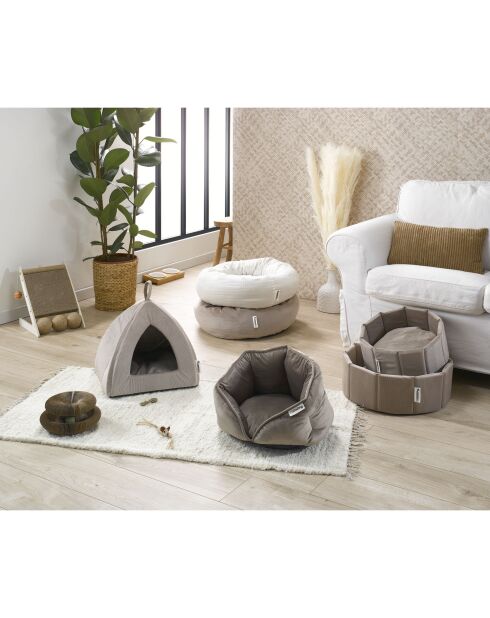 Tenda in velluto a coste in poliestere 35* 35* 38cm crafty Noisette