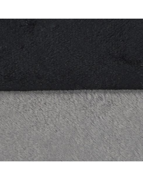 Set di 2 cestini rotondi in poliestere d50>60cm a chiazze grigio/nero