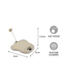 Griffoir forme patte avec jouet h23*35*35cm ecru