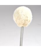 Griffoir forme patte avec jouet h23*35*35cm ecru