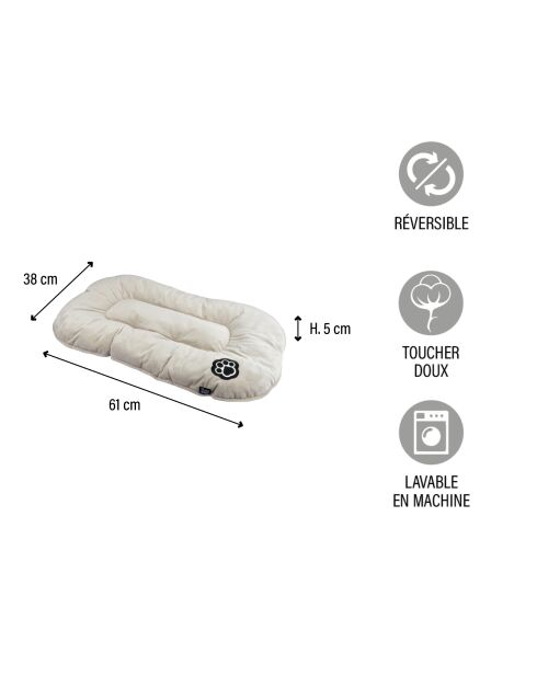 Cuscino reversibile in poliestere a forma di fiocco di neve 61 x 38 cm con chiazze color nocciola/beige