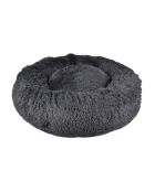Coussin donut rond polyester d95*22cm fluffy anthracite