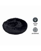 Cuscino a ciambella rotondo in poliestere d95* 22 cm nero soffice