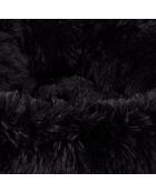 Cuscino a ciambella rotondo in poliestere d95* 22 cm nero soffice