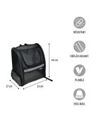 Zaino estensibile per il trasporto di animali 33*27*h44cm nero