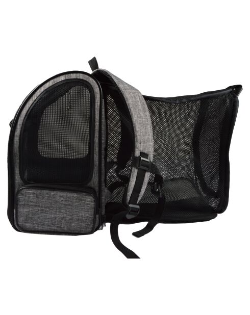 Zaino estensibile per il trasporto di animali 33*27*h44cm nero