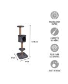 Arbre a chat multi positions 6 en 1 47*39*h118cm anthracite