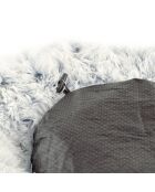 Tunnel da gioco per gatti pieghevole in poliestere d80*h.25cm soffice bianco screziato