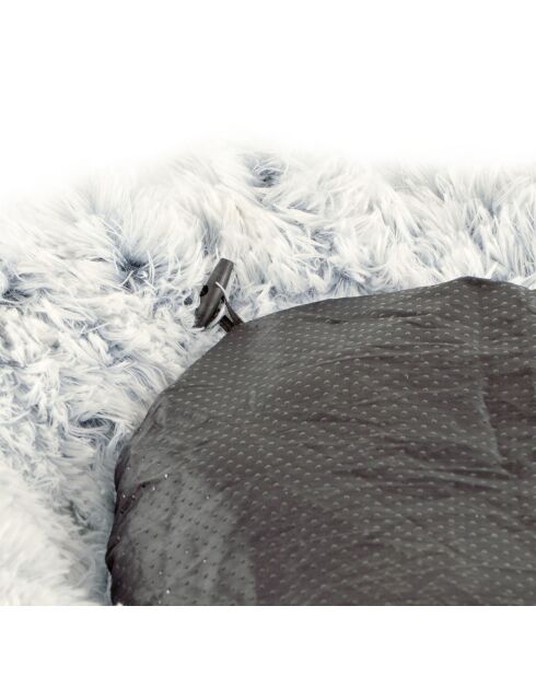 Tunnel da gioco per gatti pieghevole in poliestere d80*h.25cm soffice bianco screziato