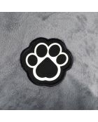 Coussin rectangle polyester 80*60cm patchy gris/noir