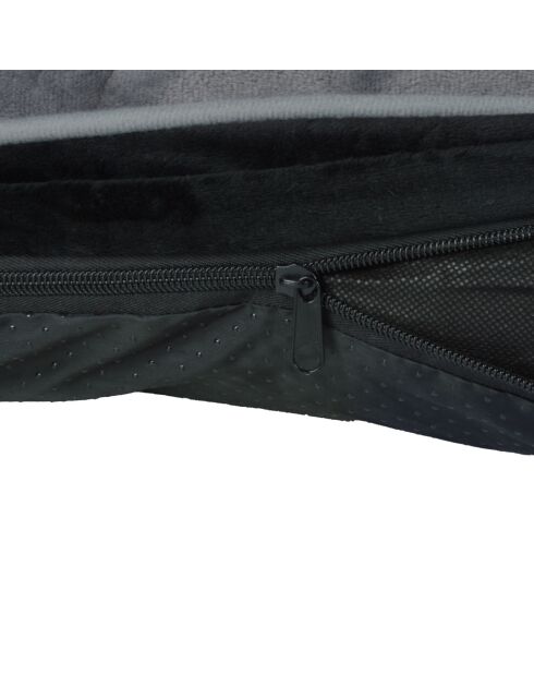 Coussin rectangle polyester 80*60cm patchy gris/noir