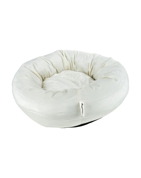 Cuscino rotondo a forma di ciambella in velluto a coste in poliestere d55*h20cm crafty ecru