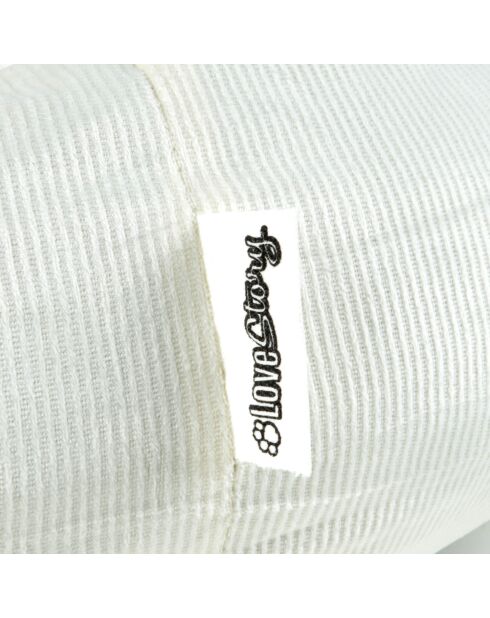 Cuscino rotondo a forma di ciambella in velluto a coste in poliestere d55*h20cm crafty ecru