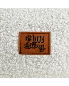 Runder Korb aus lockiger Polyesterwolle d40*h32cm wollig ecru