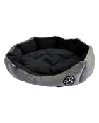 Cestino tondo in poliestere d60cm patchy grigio/nero