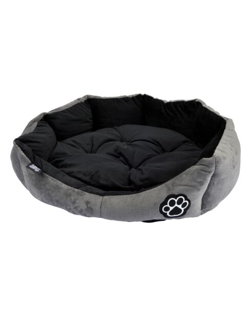 Cestino tondo in poliestere d60cm patchy grigio/nero