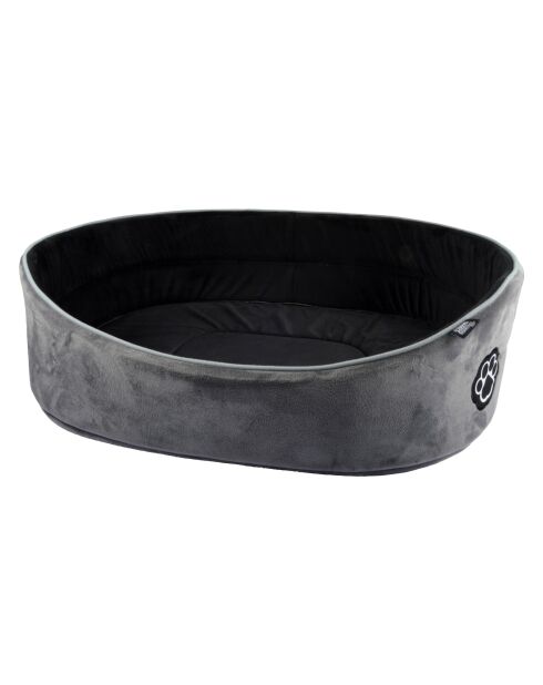 Panier ovale polyester 75*57cm patchy gris/noir