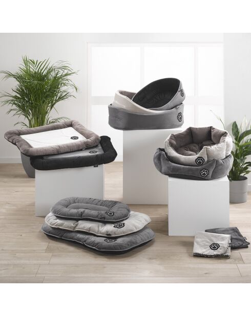 Cuscino reversibile in poliestere a forma di fiocco di neve 87* 55 cm con chiazze color nocciola/beige