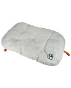 Coussin flocon reversible polyester 117*72*h5cm city gris clair