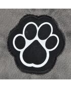 Cestino ovale in poliestere 80* 62 cm grigio chiazzato/nero