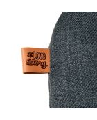 Coussin flocon reversible polyester 87*55*h5cm city anthracite