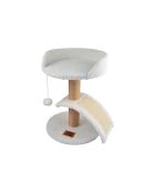 Arbre a chat avec jouet et Griffoir d30*h40cm ecru wooly