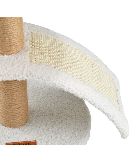 Arbre a chat avec jouet et Griffoir d30*h40cm ecru wooly
