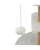Arbre a chat avec jouet et Griffoir d30*h40cm ecru wooly