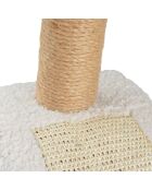 Arbre a chat avec jouet et Griffoir d30*h40cm ecru wooly