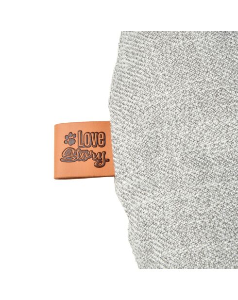 Cuscino reversibile in poliestere a forma di fiocco di neve 69*44*h5cm city grigio chiaro