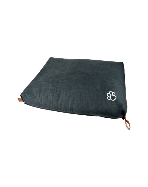 Coussin rectangle polyester 80*60*h10cm city anthracite