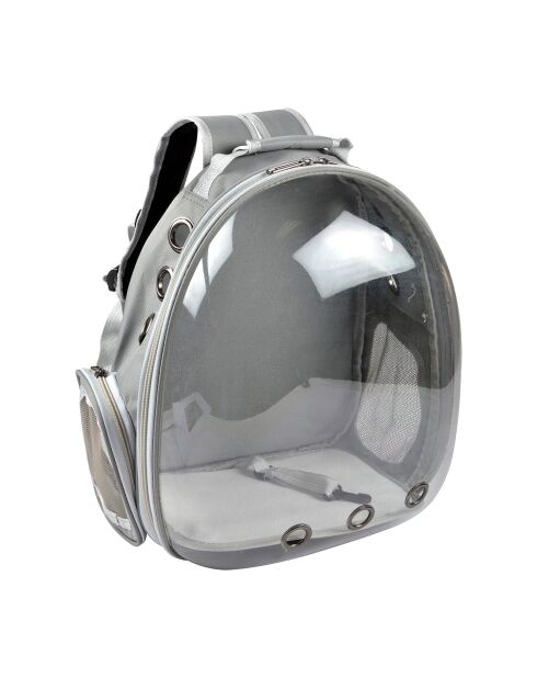 Zaino da trasporto per animali con capsula trasparente 32*25*41cm grigio