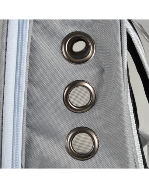 Zaino da trasporto per animali con capsula trasparente 32*25*41cm grigio