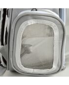 Zaino da trasporto per animali con capsula trasparente 32*25*41cm grigio