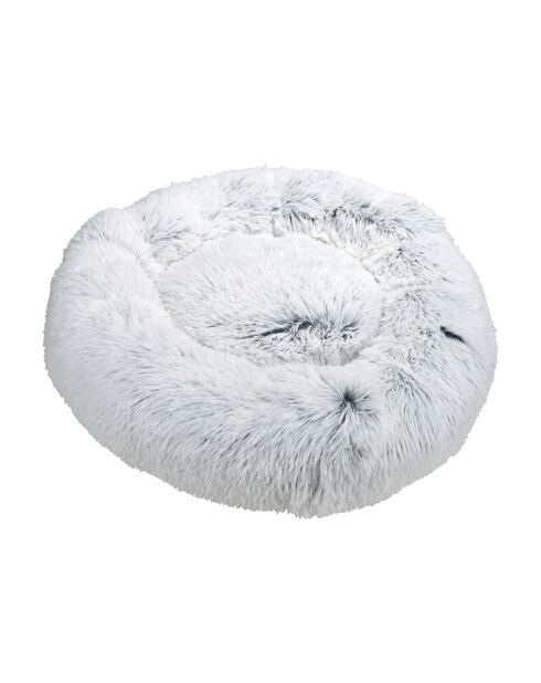 Donutkussen rond polyester d95*22cm pluizig wit porselein