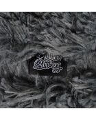 Coussin flocon reversible polyester 87*55*h5cm fluffy anthracite