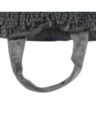 Coussin flocon reversible polyester 87*55*h5cm fluffy anthracite