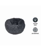 Coussin donut rond polyester d55*25cm fluffy anthracite