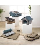 Cuscino reversibile con fiocchi di neve 117* 72 cm grigio smeraldo essenziale