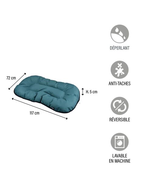 Cuscino reversibile con fiocchi di neve 117* 72 cm grigio smeraldo essenziale