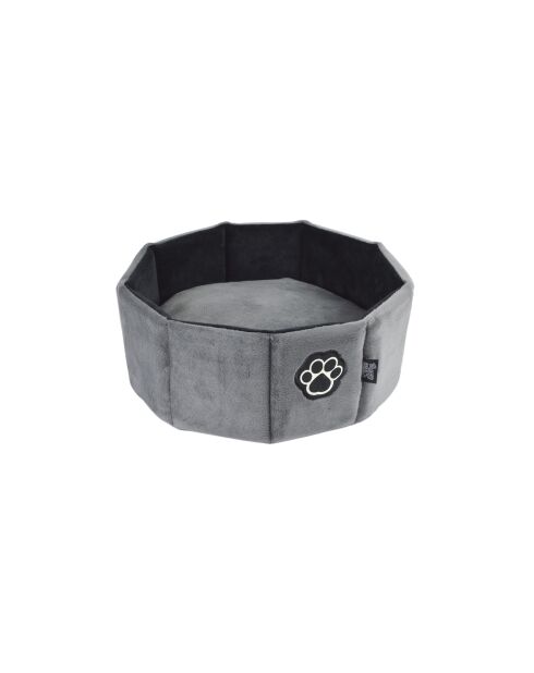 Cestino rotondo in poliestere d38*h16cm patchy grigio/nero